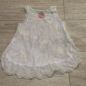 JOHNNY WAS WHITE TANK TOP - SIZE MEDIUM